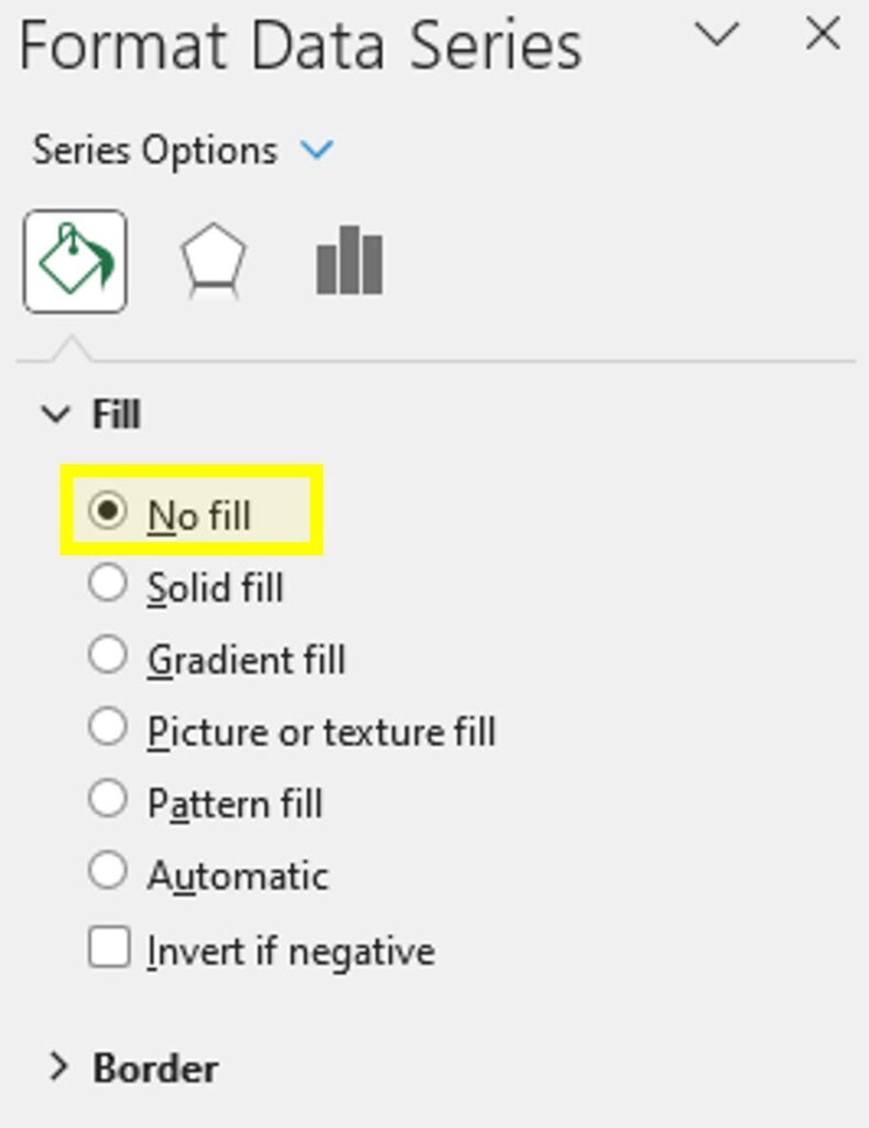 Format data series excel